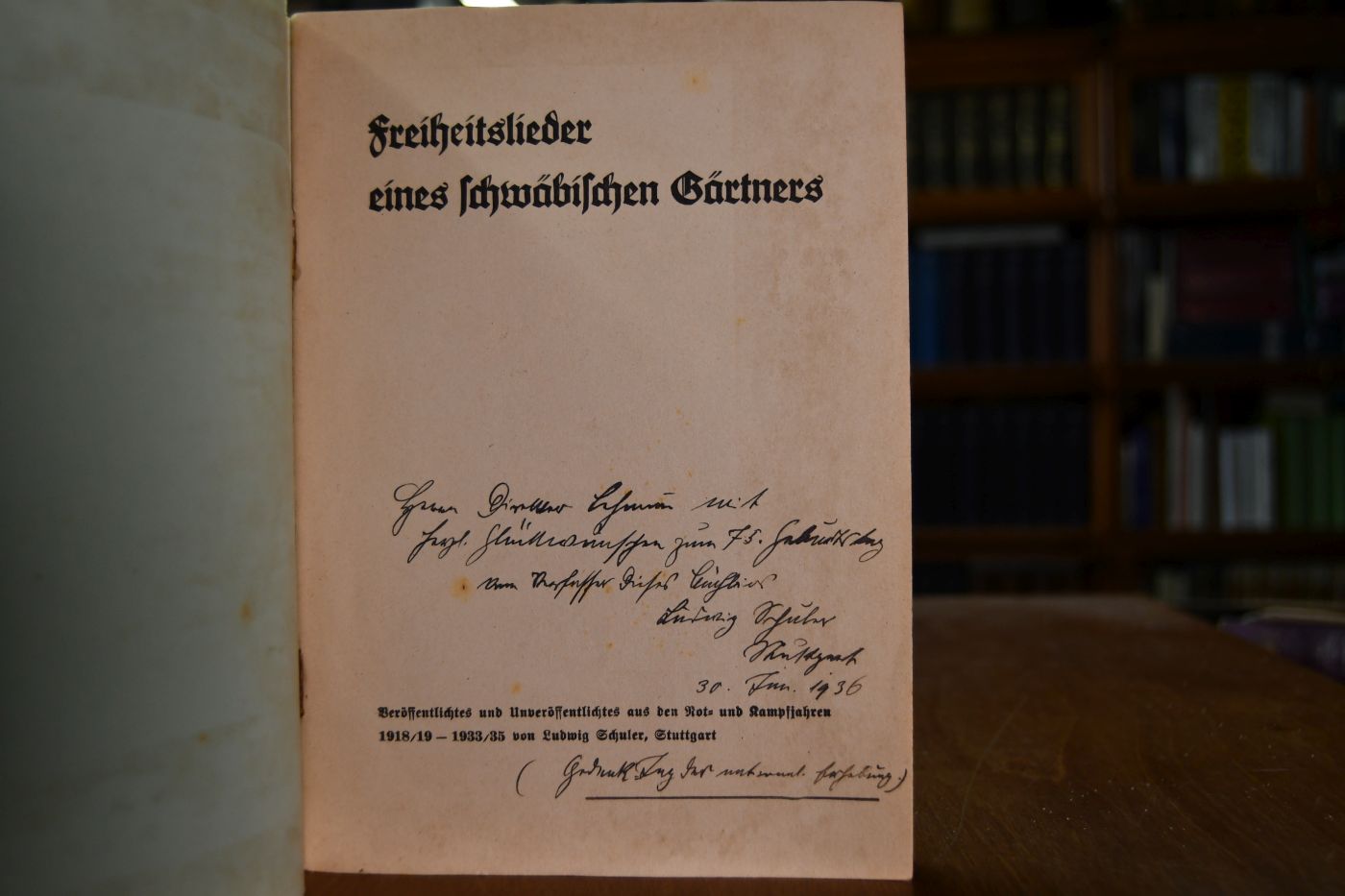 Freiheitslieder eines schwäbischen Gärtners.