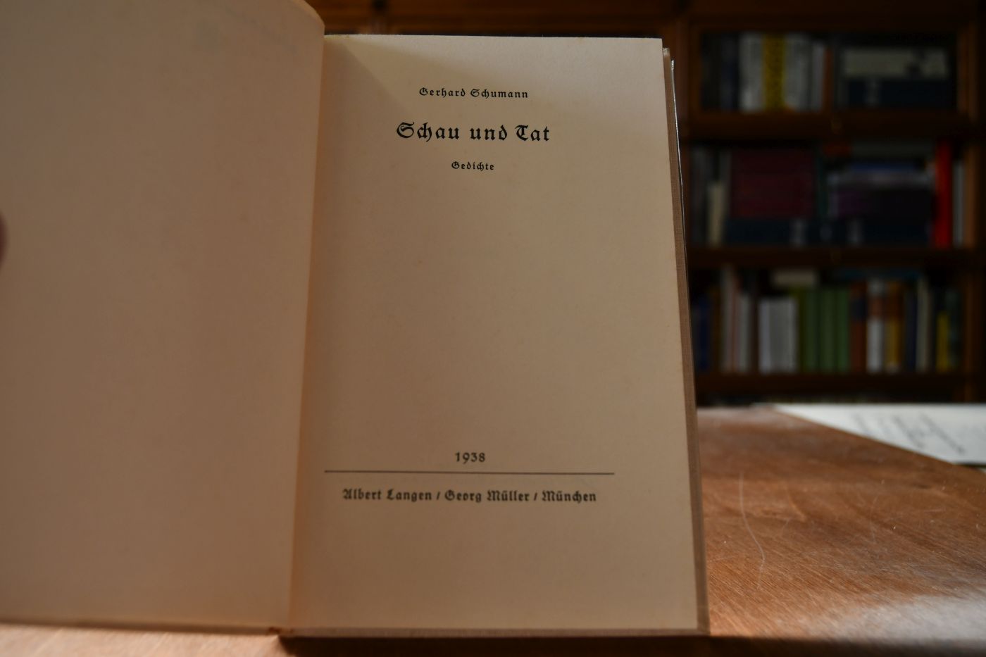 Schau und Tat. Gedichte.