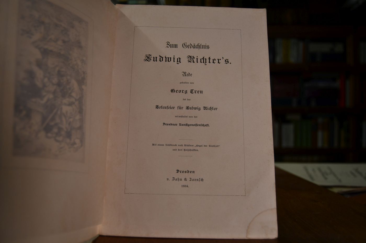 Zum Gedächtnis Ludwig Richter`s. Rede gehalten von Georg Treu bei der Totenfeier für Ludwig Richter veranstaltet von der Dresdner Kunstgenossenschaft.