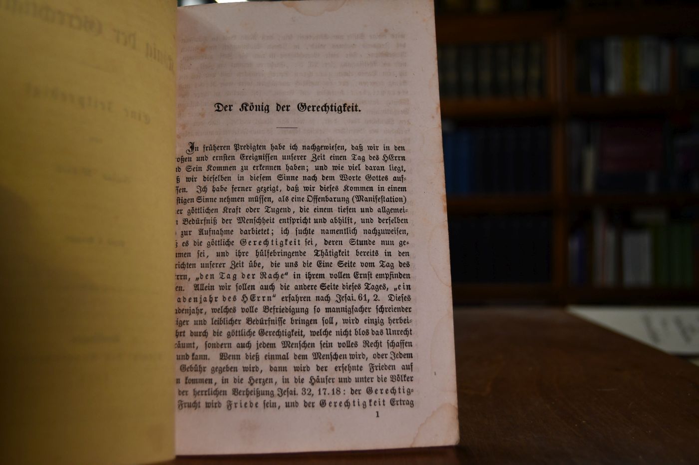 Der König der Gerechtigkeit. Eine Zeitpredigt.