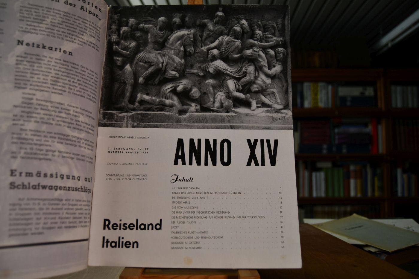 Reiseland Italien Anno XIV. 3. Jahrgang, Nr. 12 Oktober 1935-XIII-XIV.