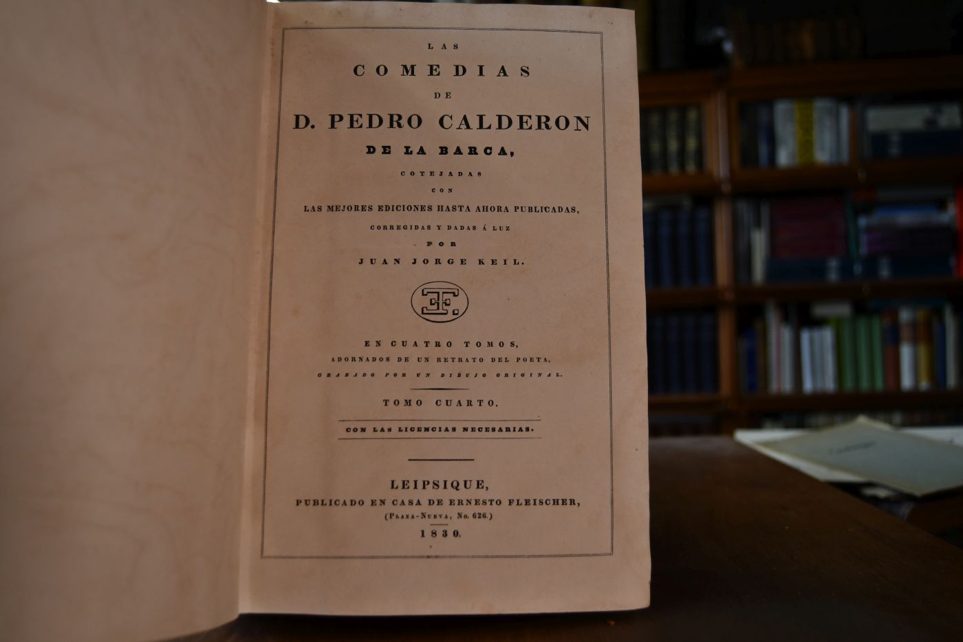 Las Comedias de D. Pedro Calderon de la Barca en cuatro Tomos. Bde. 1-4.