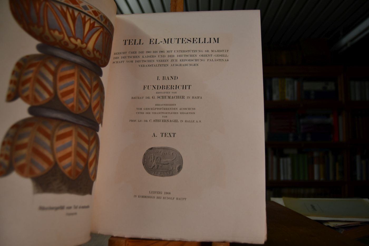 Tell El-Mutesellim. Bericht über die 1903 bis 1905 mit Unterstützung sr. Majestät des deutschen Kaisers und der Deutschen Orient-Gesellschaft vom Deutschen Verein zur Erforschung Palästinas veranstalteten Ausgrabungen. I. Band Fundbericht. A. Text (apart).