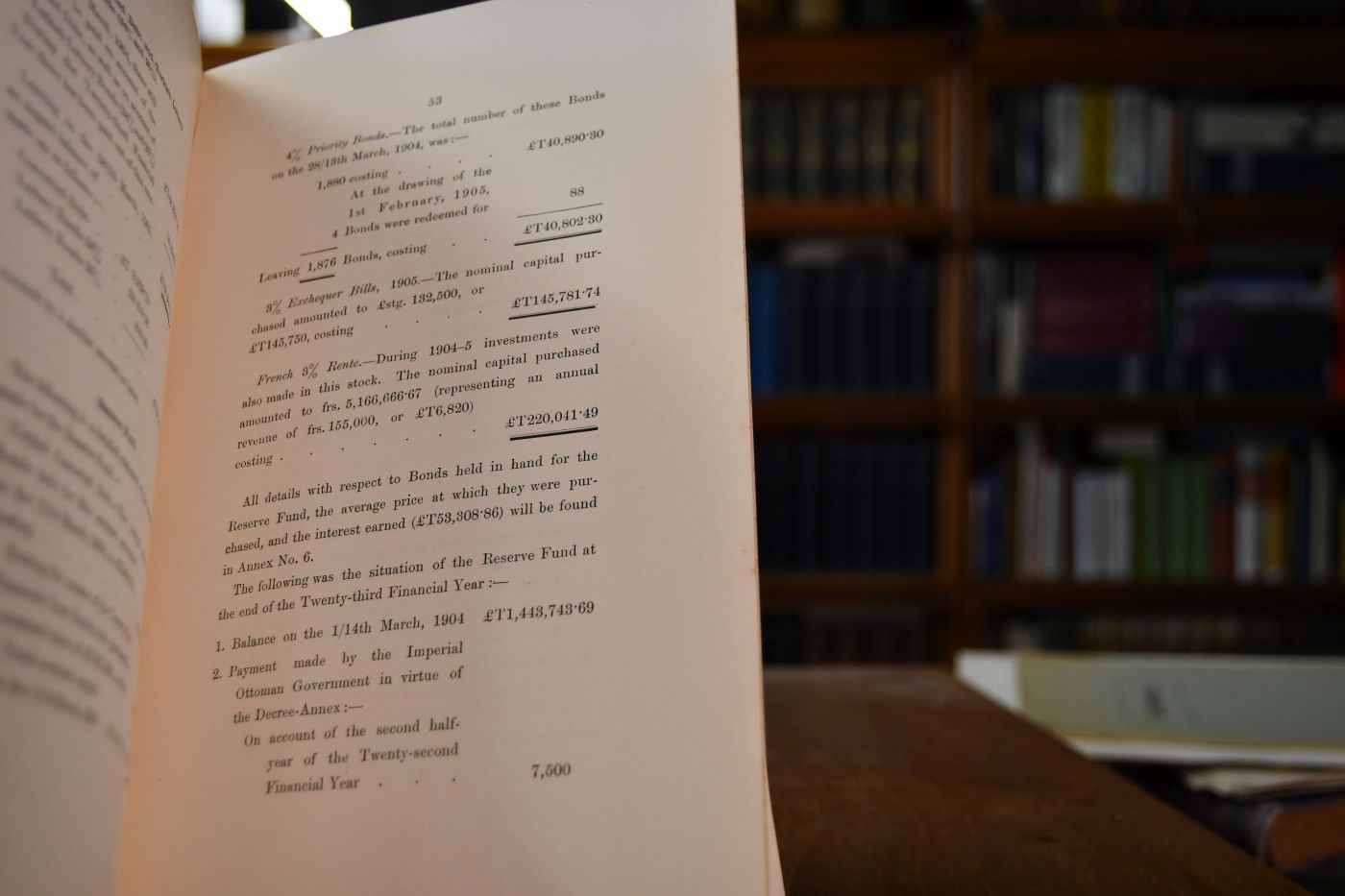 The Ottoman Public Debt. Translation of annual report of the Council of Administration for the twenty-third financial period (14th March, 1904, to the 13th March, 1905). With preface. Together with Special Report of the History of the Orroman Public Debt..