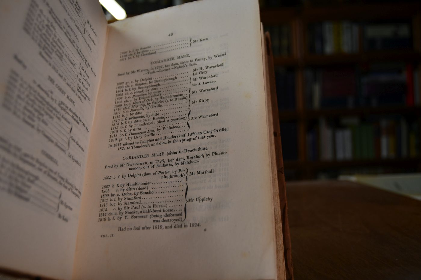 The General Stud Book containing Pedigrees of Race Horses. From the earliest Accounts to the Year 1831, inclusive. Vol. II (von III).