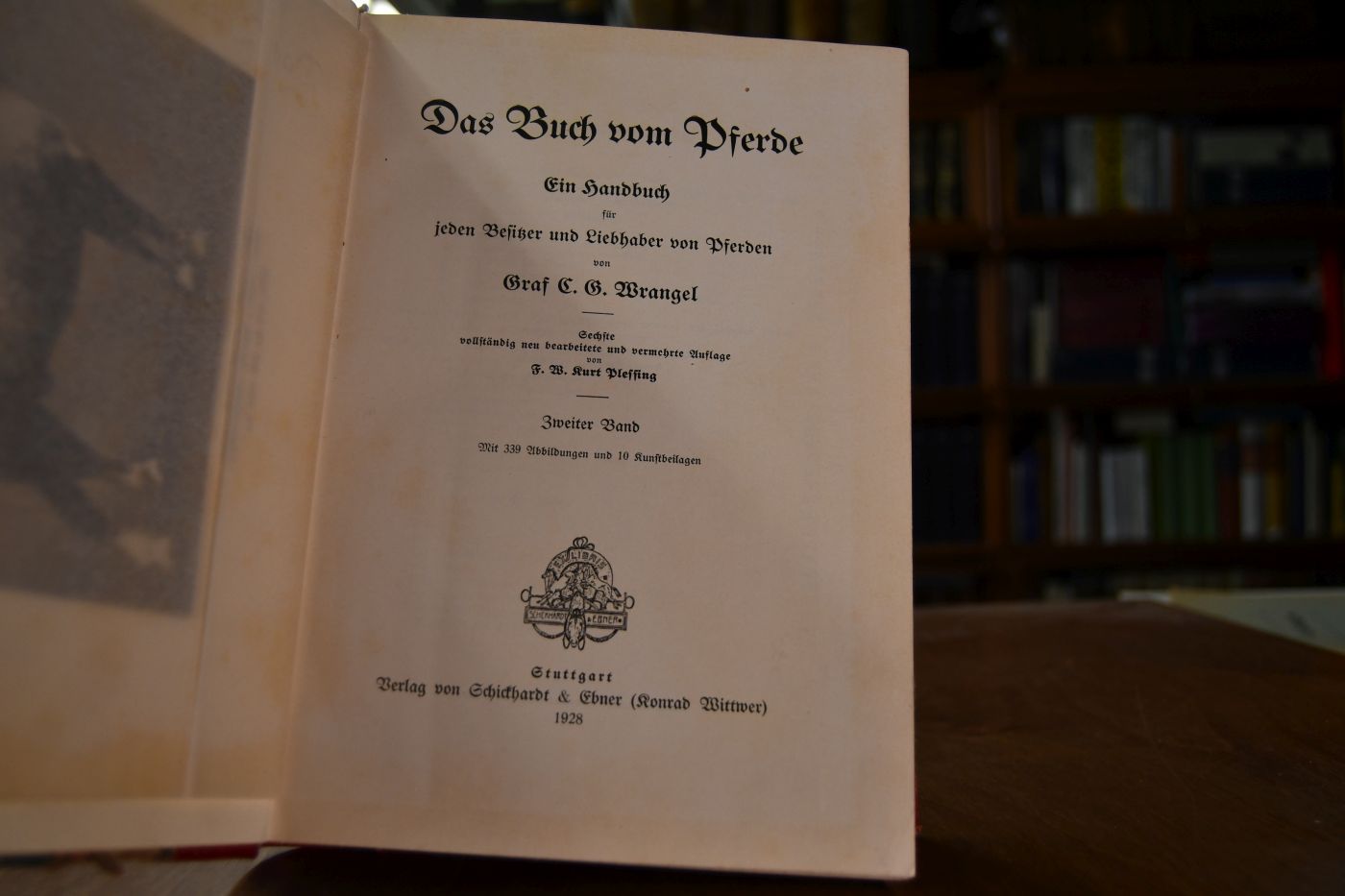 Das Buch vom Pferde. Ein Handbuch für jeden Besitzer und Liebhaber von Pferden. II. Bd. (von 2) apart.