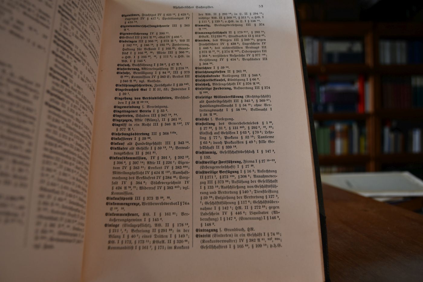 Staub`s Kommentar zum Handelsgesetzbuch. Registerband.