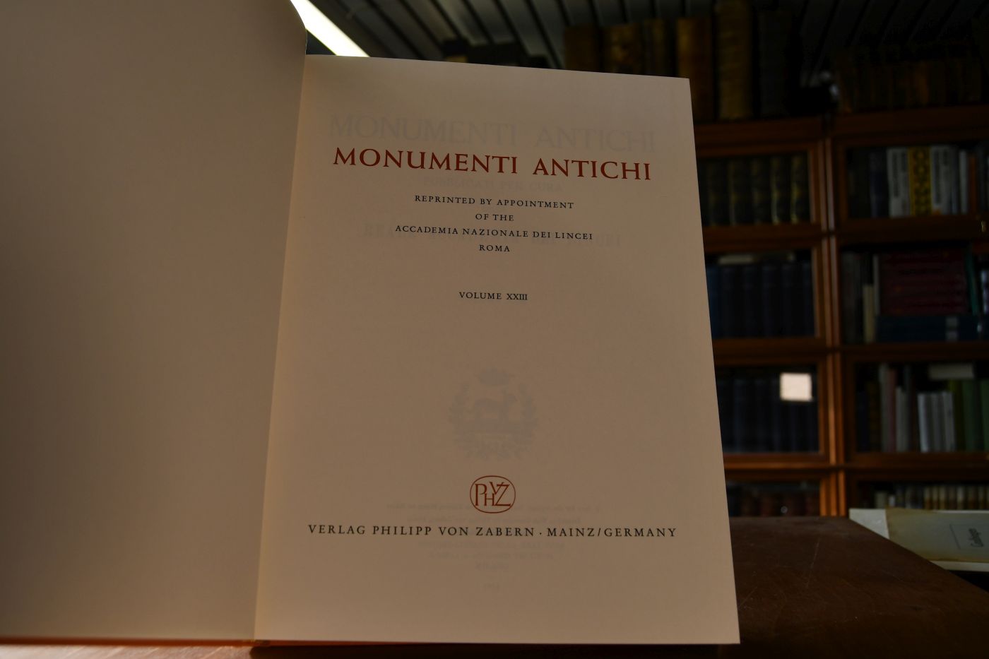 Monumenti Antichi. Reprinted by Appointment of the Academia Nazionale dei Lincei Roma. Vol. XXIII apart.