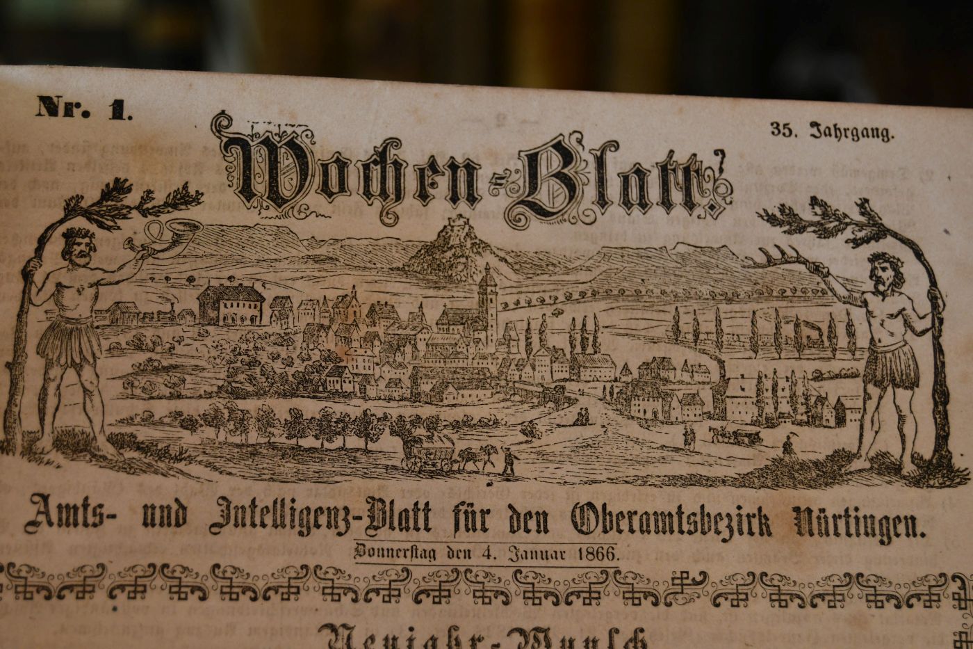 Wochen-Blatt. Amts- und Intelligenz-Blatt für den Oberamtsbezirk Nürtingen. 35. Jahrgang. Nr. 1-153.