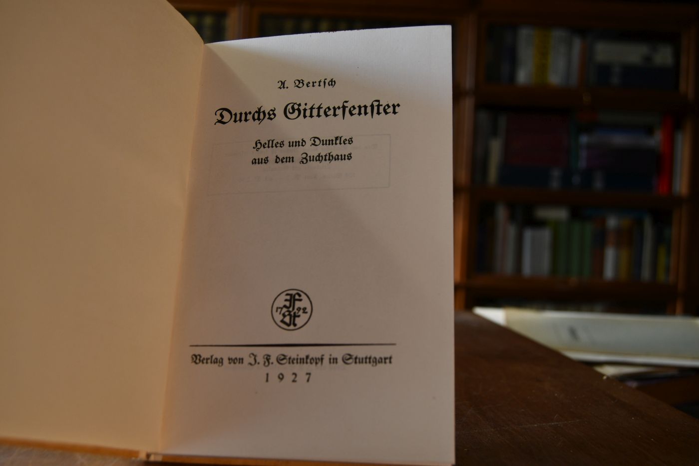 Durchs Gitterfenster. Helles und Dunkles aus dem Zuchthaus.