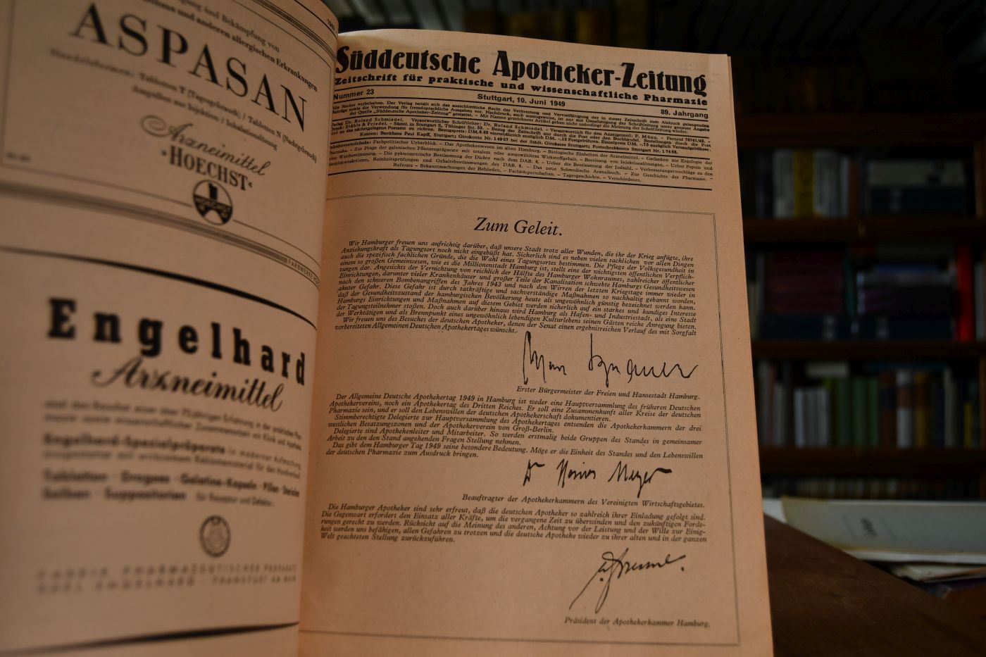 Süddeutsche Apothekerzeitung 89. Jahrgang Nr. 23. Allgemeiner Deutscher Apothekertag 1949, Hamburg 14.-17. Juni.