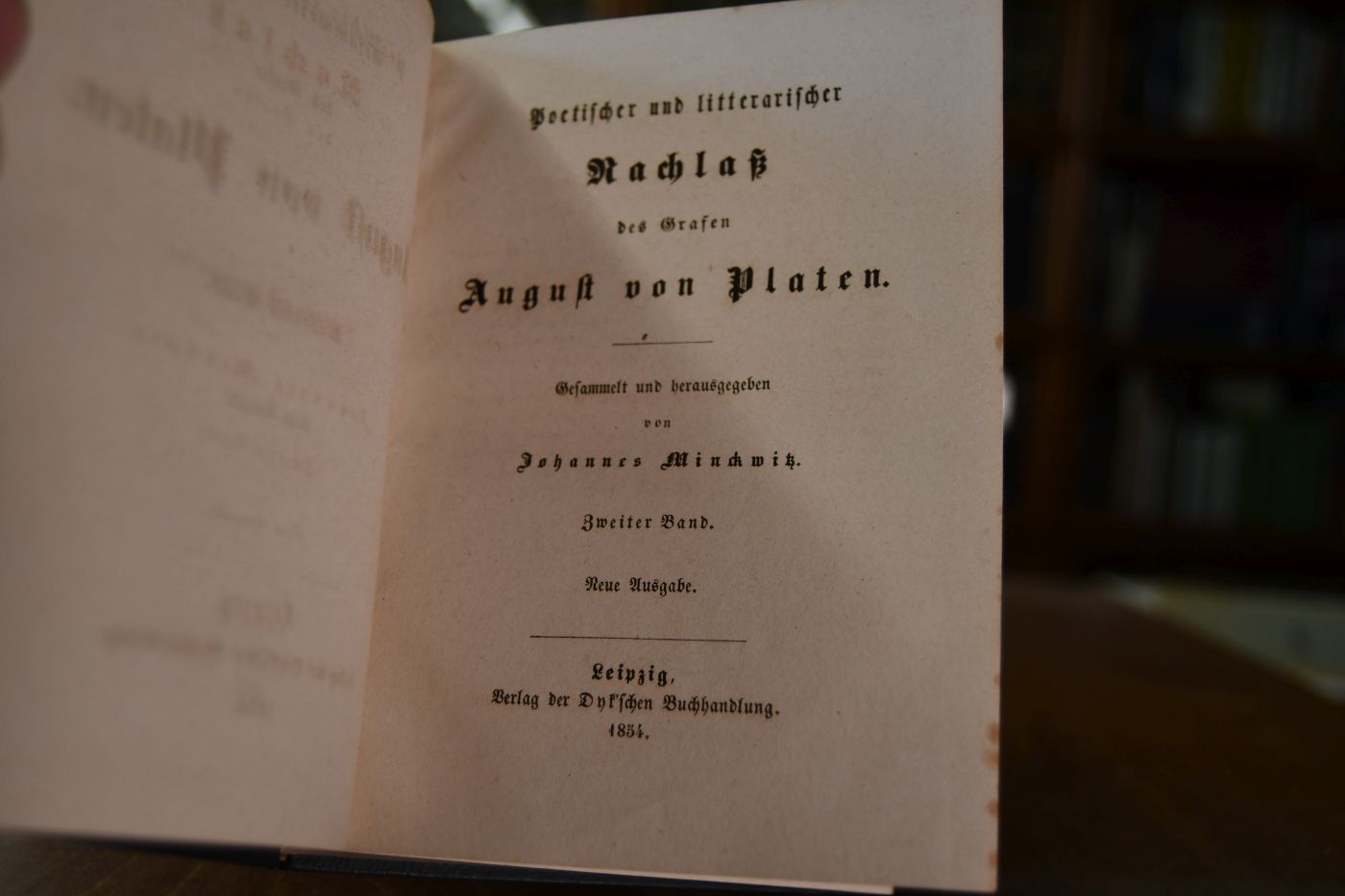 Gesammelte Werke in fünf Bänden und die beiden Nachlaßbände, die von Johannes Minckwitz herausgegeben wurden.